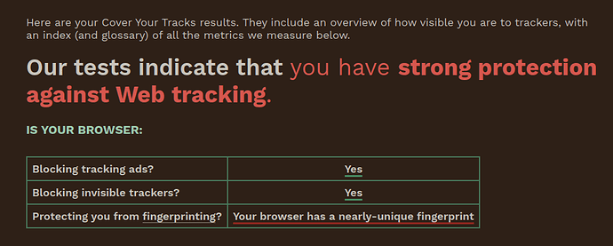Test tracking του browser